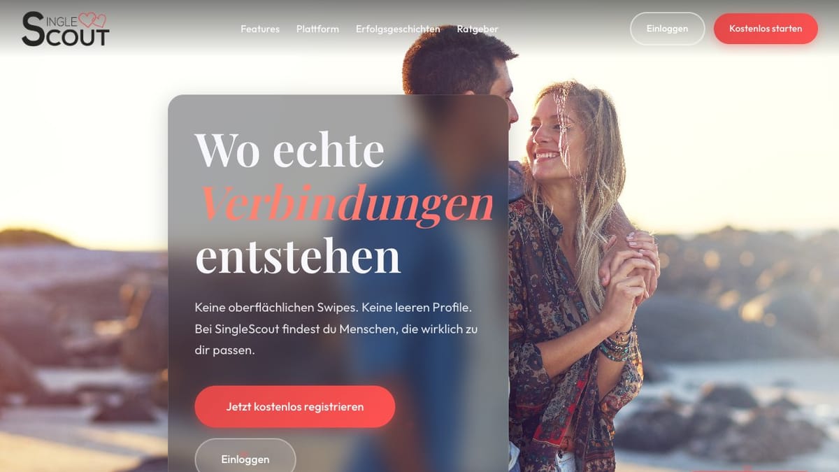 Startseite von SingleScout