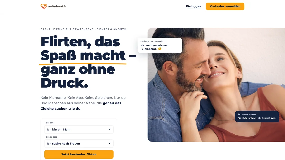 Startseite von verlieben24